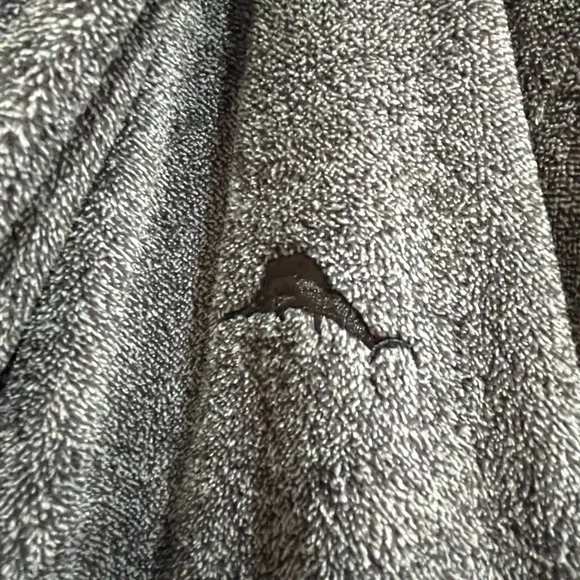 Tommy Bahama Plush Gray Robe - Picture 5 of 8